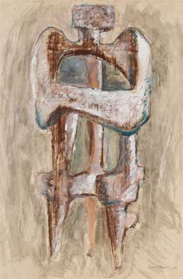 Gilbert Franklin: Standing Abstract Figure with Arms Crossed