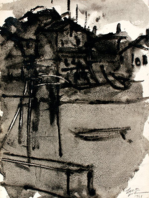 Lester Johnson: Landscape with Boat Lester Johnson: Landscape with Boat