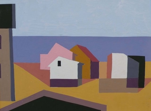 Kenneth Stubbs: Shorescape Houses on Beach (CM536) Kenneth Stubbs: Shorescape Houses on Beach (CM536)