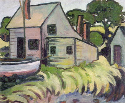 Howard Gibbs: House with Boat Howard Gibbs: House with Boat