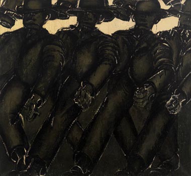 Lester Johnson: Four Men Walking Lester Johnson: Four Men Walking