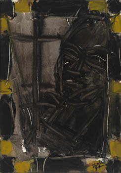 Lester Johnson: Self-Portrait with Frame Lester Johnson: Self-Portrait with Frame